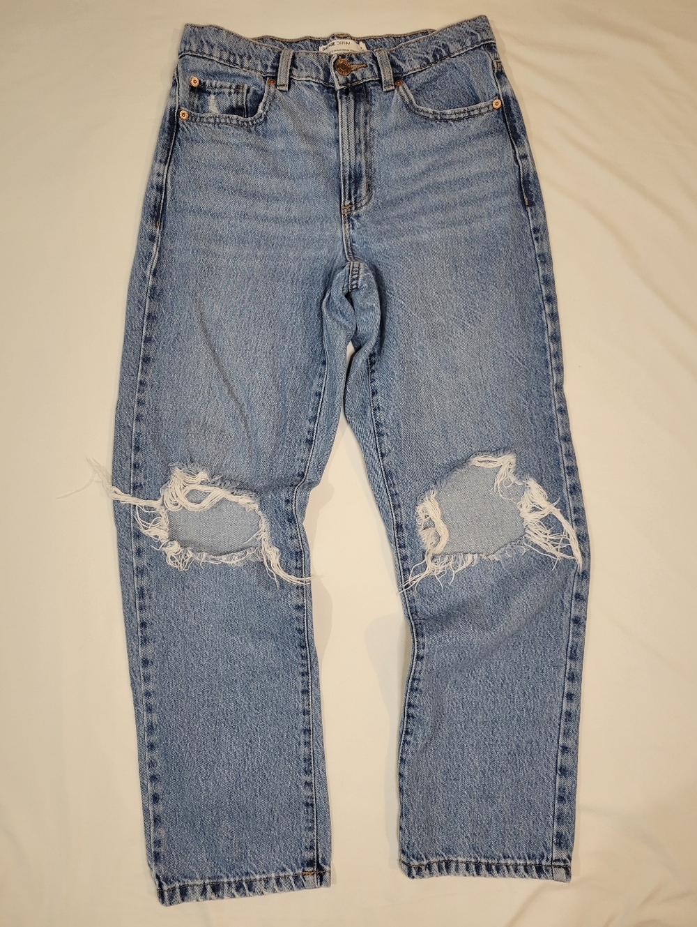 Garage Light Blue Distressed Boyfriend Jeans